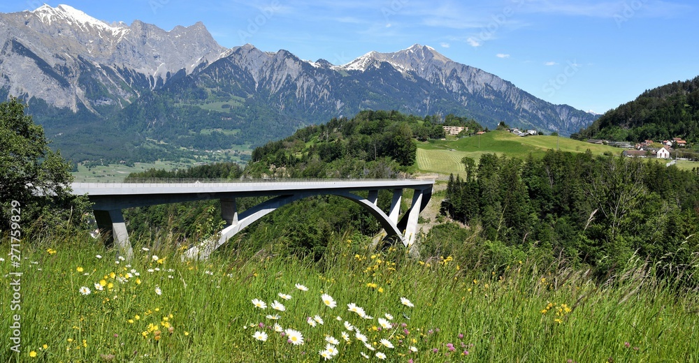 Poster pont de la tamina