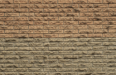 Two colors brick wall texture background 