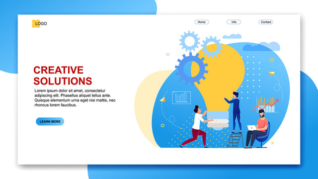 Vector Illustration Inscription Creative Solution.