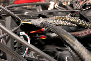 Obraz premium Kabelmanagement Computer