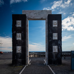 Archway by the sea in Sao Miguel Island, Azores, Portugal