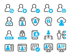 digital account icon set,vector and illustration