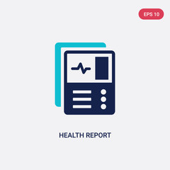 two color health report vector icon from dentist concept. isolated blue health report vector sign symbol can be use for web, mobile and logo. eps 10