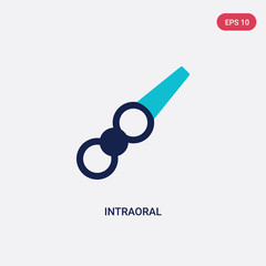 two color intraoral vector icon from dentist concept. isolated blue intraoral vector sign symbol can be use for web, mobile and logo. eps 10