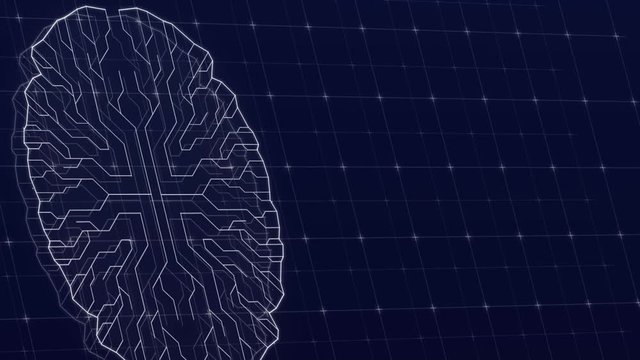 Animated motion graphic Brain HUD