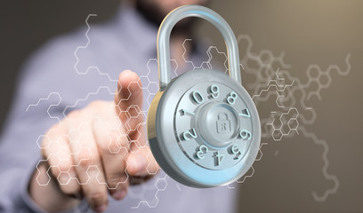 security data code digital in hand