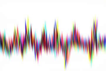 Soft blur sound wave on white background