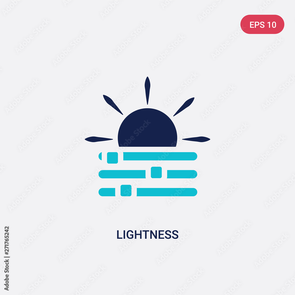 Poster two color lightness vector icon from edit tools concept. isolated blue lightness vector sign symbol 