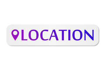 icon and text location sticker with shadow