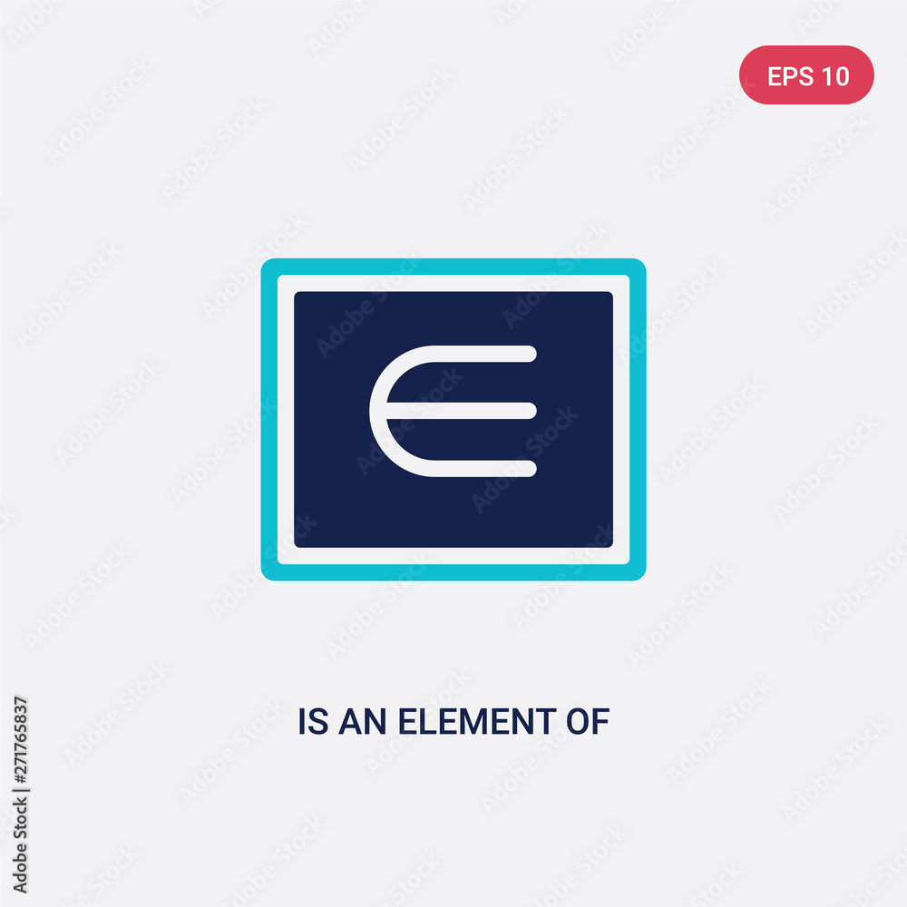 Poster two color is an element of vector icon from education concept. isolated blue is an element of vector