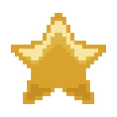 Fototapeta premium Pixel star on white background