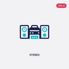 two color stereo vector icon from electronic devices concept. isolated blue stereo vector sign symbol can be use for web, mobile and logo. eps 10