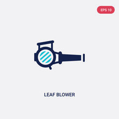 two color leaf blower vector icon from electronic devices concept. isolated blue leaf blower vector sign symbol can be use for web, mobile and logo. eps 10