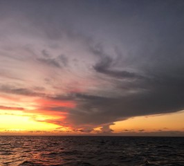 sunset over the sea