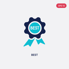 two color best vector icon from fashion and commerce concept. isolated blue best vector sign symbol can be use for web, mobile and logo. eps 10