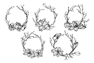 Wearth with leaves and branches