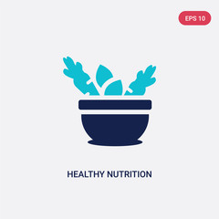 two color healthy nutrition vector icon from food concept. isolated blue healthy nutrition vector sign symbol can be use for web, mobile and logo. eps 10
