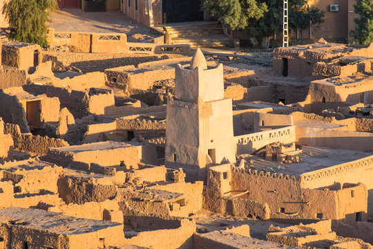 View over the Oasis of Taghit, western Algeria