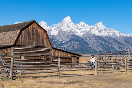 Mormon Row and Teton Range, Grand Teton National Park, Wyoming