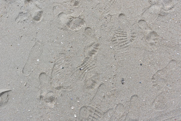 Background sand footprint, White sand