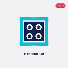 two color xiao long bao vector icon from food and restaurant concept. isolated blue xiao long bao vector sign symbol can be use for web, mobile and logo. eps 10