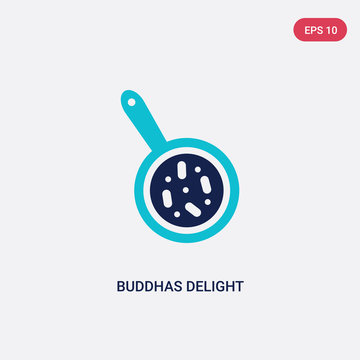 two color buddhas delight vector icon from food and restaurant concept. isolated blue buddhas delight vector sign symbol can be use for web, mobile and logo. eps 10