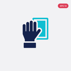 Fototapeta premium two color vector icon from football concept. isolated blue vector sign symbol can be use for web, mobile and logo. eps