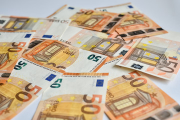 Fototapeta premium 50 Euro banknotes