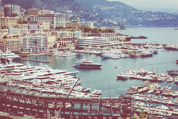 La Condamine harbour. Cityscape and harbor of Monte Carlo. Principality of Monaco.
