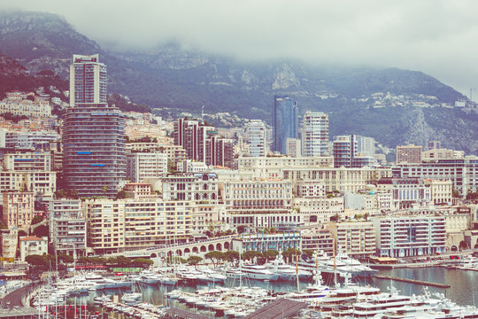 La Condamine harbour. Cityscape and harbor of Monte Carlo. Principality of Monaco.