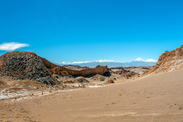 Sand dunes in Moon Valley (Valle de la Luna), Atacama Desert, Chile