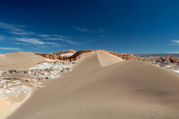Sand dunes in Moon Valley (Valle de la Luna), Atacama Desert, Chile