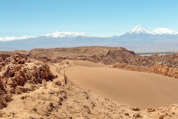 Sand dunes in Moon Valley (Valle de la Luna), Atacama Desert, Chile