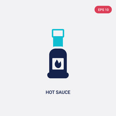 two color hot sauce vector icon from gastronomy concept. isolated blue hot sauce vector sign symbol can be use for web, mobile and logo. eps 10