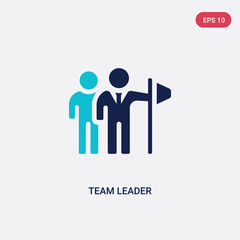 Fototapeta premium two color team leader vector icon from general concept. isolated blue team leader vector sign symbol can be use for web, mobile and logo. eps 10