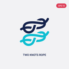 two color two knots rope vector icon from general concept. isolated blue two knots rope vector sign symbol can be use for web, mobile and logo. eps 10
