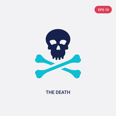 two color the death vector icon from general concept. isolated blue the death vector sign symbol can be use for web, mobile and logo. eps 10