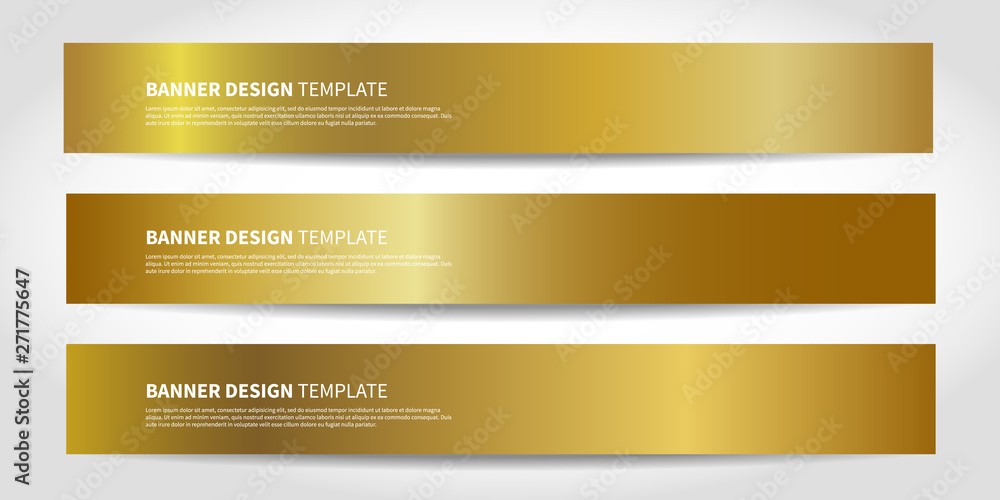 Canvas Prints vector banners with abstract gold background. golden website headers