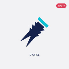 two color dyupel vector icon from general concept. isolated blue dyupel vector sign symbol can be use for web, mobile and logo. eps 10