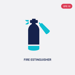 two color fire estinguisher vector icon from general concept. isolated blue fire estinguisher vector sign symbol can be use for web, mobile and logo. eps 10