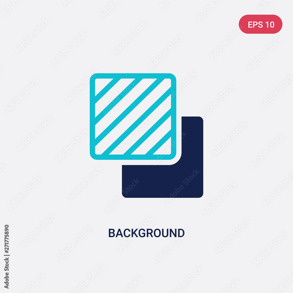 Poster two color background vector icon from geometric figure concept. isolated blue background vector sign