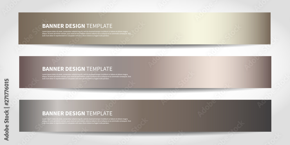 Sticker vector banners with abstract background. bronze website headers