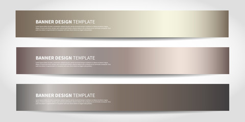 Fototapeta premium Vector banners with abstract background. Bronze Website headers