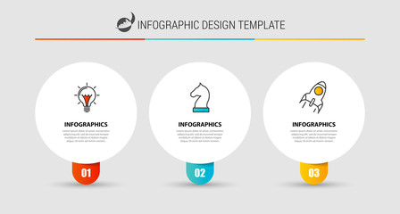 Obraz na płótnie Canvas Infographic design template. Creative concept with 3 steps