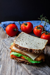 Breaded chicken sandwich