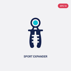 two color sport expander vector icon from gym and fitness concept. isolated blue sport expander vector sign symbol can be use for web, mobile and logo. eps 10