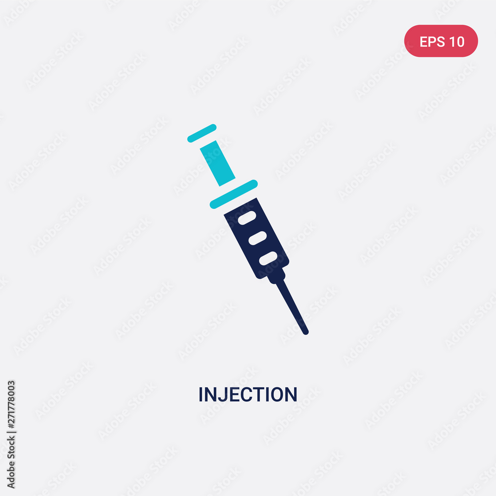 Aufkleber two color injection vector icon from health and medical concept. isolated blue injection vector sign
