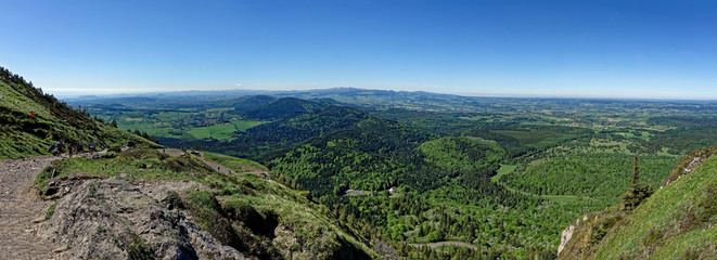 Panorama sud du Puy-deDôme, Unesco, Auvergne, Auvergne Rhône Alpes, France