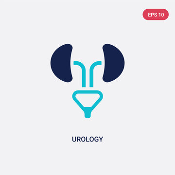 two color urology vector icon from health and medical concept. isolated blue urology vector sign symbol can be use for web, mobile and logo. eps 10
