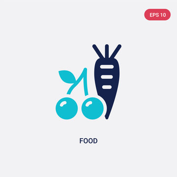 two color food vector icon from health concept. isolated blue food vector sign symbol can be use for web, mobile and logo. eps 10